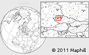 Blank Location Map of Louny, within the entire country