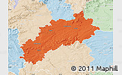 Political Map of Louny, lighten