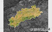 Satellite Map of Louny, darken, desaturated