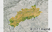 Satellite Map of Louny, lighten, semi-desaturated