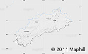 Silver Style Map of Louny, single color outside