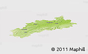 Physical Panoramic Map of Louny, cropped outside