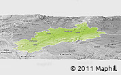 Physical Panoramic Map of Louny, desaturated