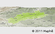 Physical Panoramic Map of Louny, semi-desaturated