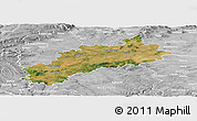 Satellite Panoramic Map of Louny, lighten, desaturated