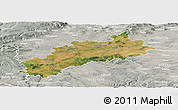 Satellite Panoramic Map of Louny, lighten, semi-desaturated