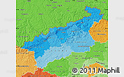 Political Shades Map of Ústecký kraj