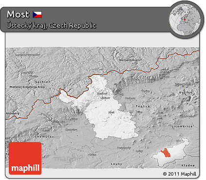 Gray 3D Map of Most
