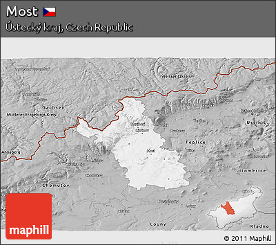 Gray 3D Map of Most