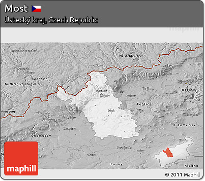 Gray 3D Map of Most