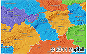 Political 3D Map of Most