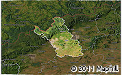 Satellite 3D Map of Most, darken