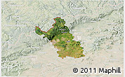 Satellite 3D Map of Most, lighten
