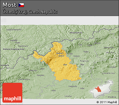 Savanna Style 3D Map of Most
