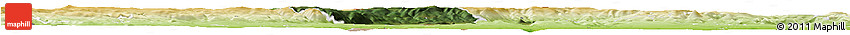 Satellite Horizon Map of Most, physical outside