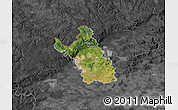 Satellite Map of Most, darken, desaturated