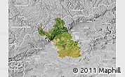 Satellite Map of Most, lighten, desaturated