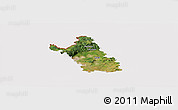 Satellite Panoramic Map of Most, cropped outside