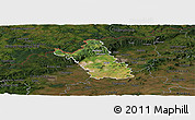 Satellite Panoramic Map of Most, darken