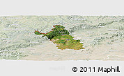 Satellite Panoramic Map of Most, lighten