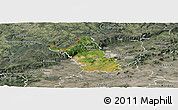 Satellite Panoramic Map of Most, semi-desaturated