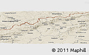 Shaded Relief Panoramic Map of Most