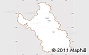 Classic Style Simple Map of Most, cropped outside