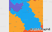 Political Simple Map of Most