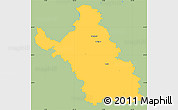 Savanna Style Simple Map of Most, single color outside