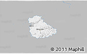 Gray 3D Map of Ústí n.L., single color outside