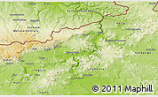 Physical 3D Map of Ústí n.L.