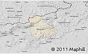 Shaded Relief 3D Map of Ústí n.L., desaturated
