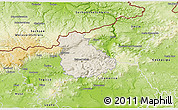 Shaded Relief 3D Map of Ústí n.L., physical outside