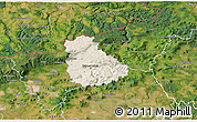 Shaded Relief 3D Map of Ústí n.L., satellite outside