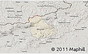 Shaded Relief 3D Map of Ústí n.L., semi-desaturated