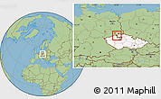 Savanna Style Location Map of Ústí n.L., highlighted country