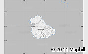 Gray Map of Ústí n.L., single color outside