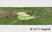Physical Panoramic Map of Ústí n.L., darken