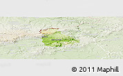 Physical Panoramic Map of Ústí n.L., lighten