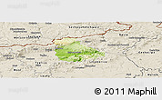 Physical Panoramic Map of Ústí n.L., shaded relief outside