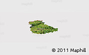 Satellite Panoramic Map of Ústí n.L., cropped outside