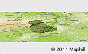 Satellite Panoramic Map of Ústí n.L., physical outside