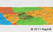 Satellite Panoramic Map of Ústí n.L., political outside