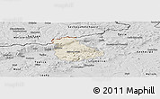 Shaded Relief Panoramic Map of Ústí n.L., desaturated