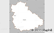 Gray Simple Map of Ústí n.L., cropped outside