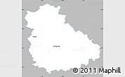 Gray Simple Map of Ústí n.L., single color outside