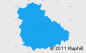 Political Simple Map of Ústí n.L., single color outside