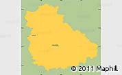 Savanna Style Simple Map of Ústí n.L., single color outside