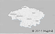 Gray 3D Map of Havlíčkův Brod, single color outside