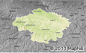 Physical 3D Map of Havlíčkův Brod, darken, desaturated